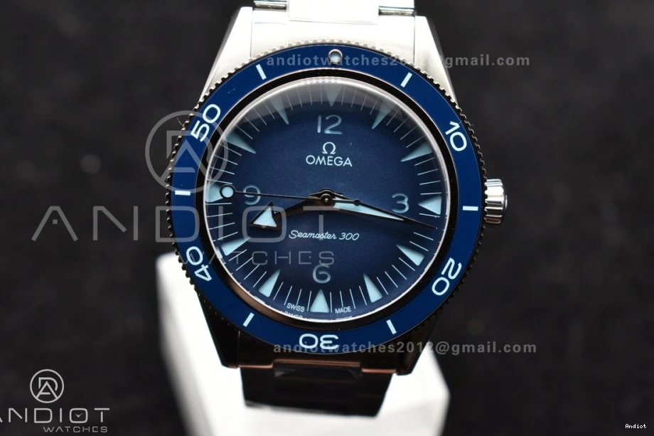 Bracelet Dial Blue Heritage Best VSF Seamaster 1:1 Edition on Clone Super 300 SS A8912 0401
